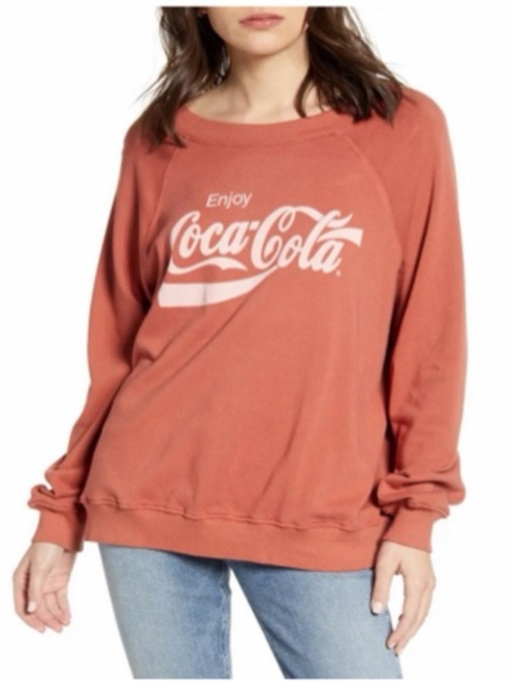 Wildfox Women's Terracotta Crewneck Sweatshirt with White Cola Logo